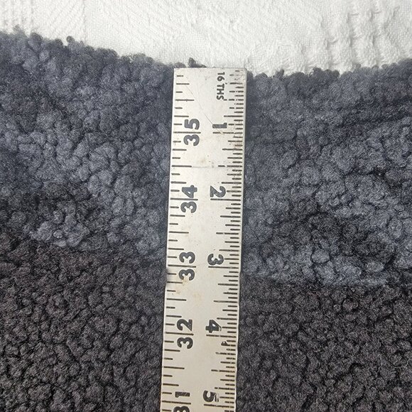 Reebok Core 10 Hoodie drop shoulder dolman half zip pockets sherpa grey blk 2XL - Picture 11 of 16